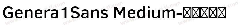 Genera1Sans Medium字体转换